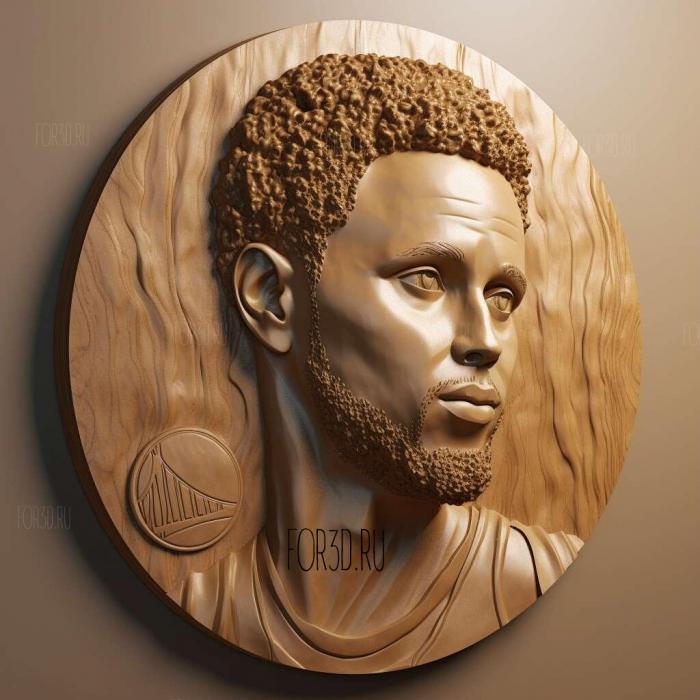 stephen curry 2 stl model for CNC